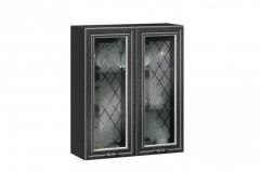 Шкаф кухонный 800 высокий со стеклом Италия ЛД 275.467.000 Черный Дуб темный